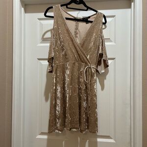 Forever 21 Shimmering Tan Dress